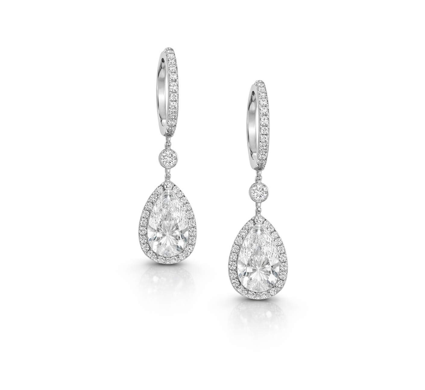 LAB DIAMOND DANGLE EARRINGS