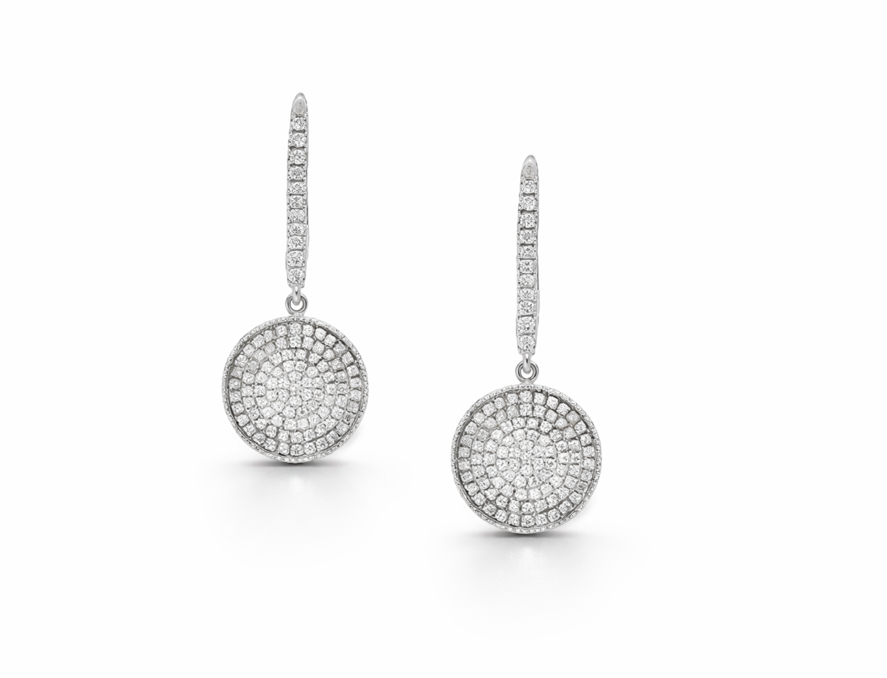 ROUND DIAMOND DROP EARRINGS