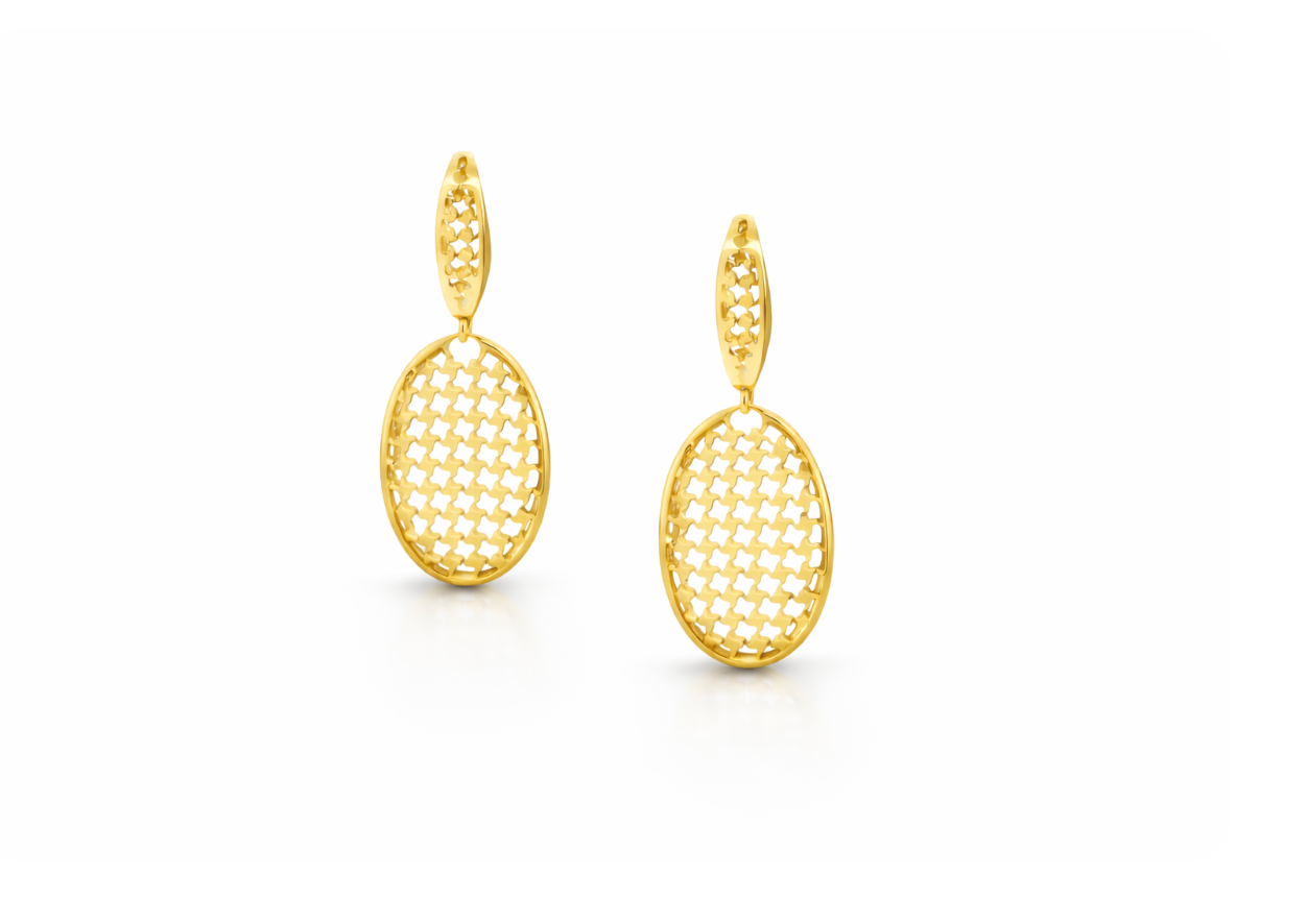 OPEN DESIGN DROP EARRINGS