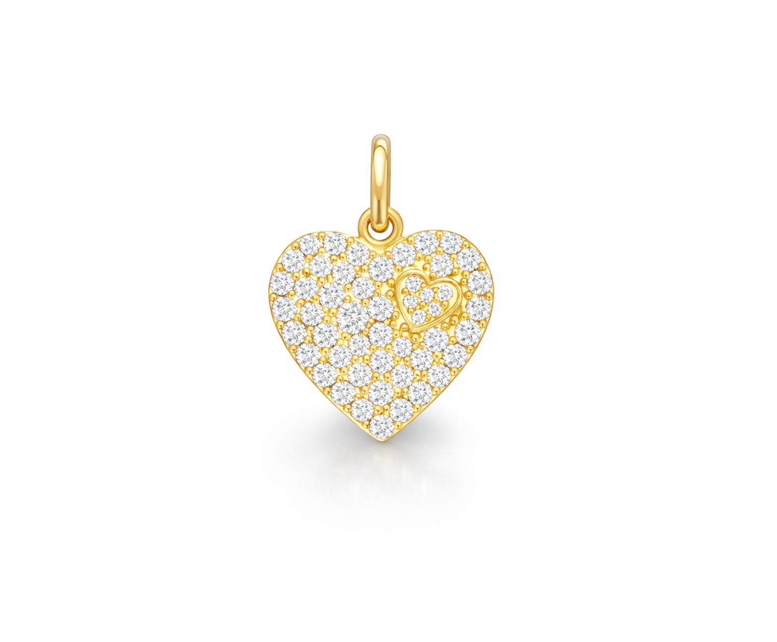 DIAMOND HEART CHARM