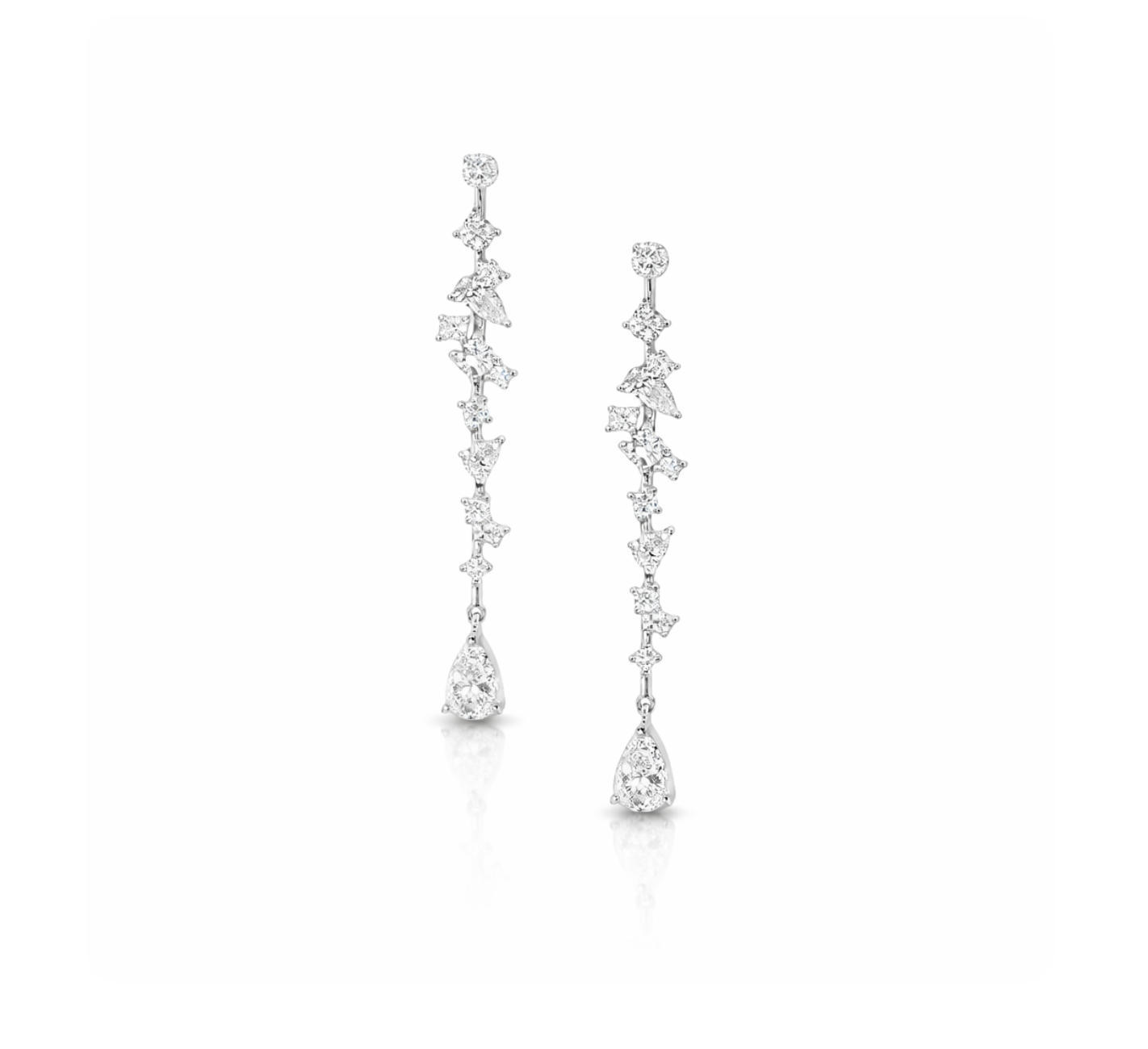 MULTI DIAMOND DANGLE EARRINGS