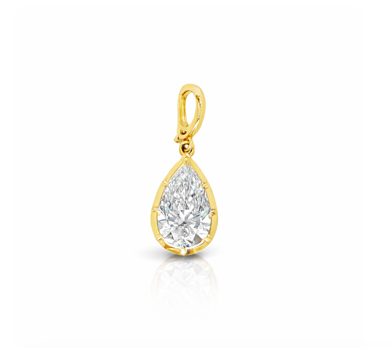 PEAR SHAPED LAB DIAMOND CHARM