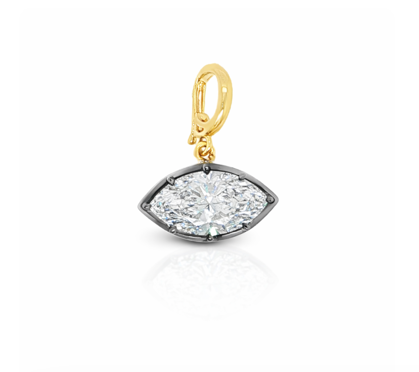 MARQUISE SHAPED LAB DIAMOND CHARM