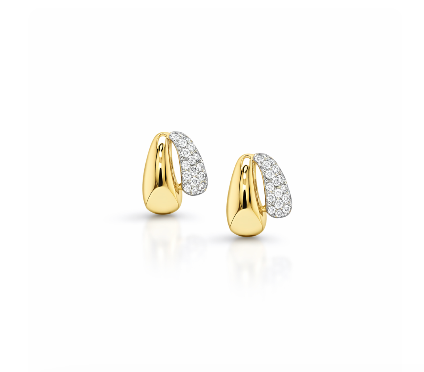 TWO-TONE DIAMOND EARRINGS
