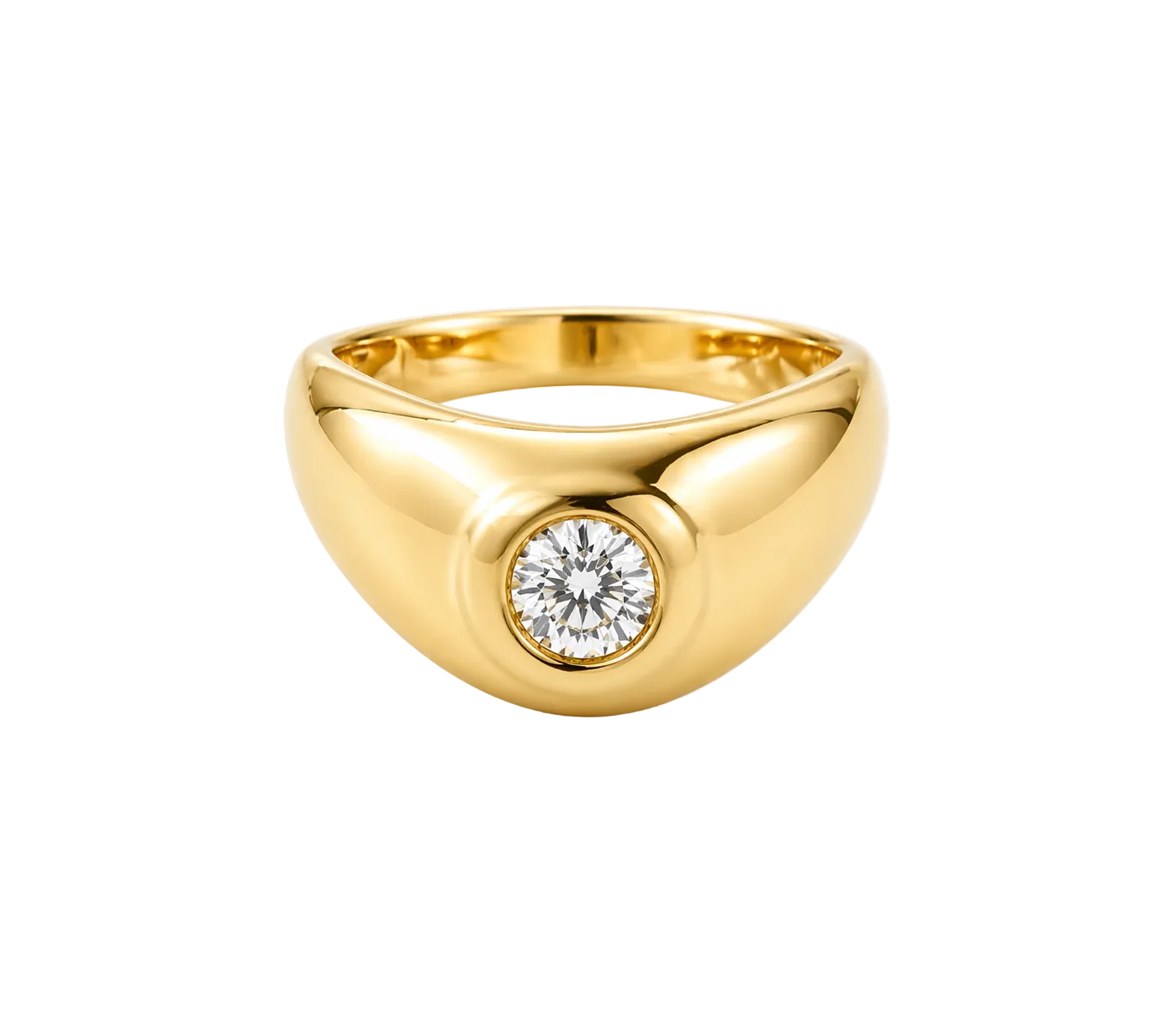 WAVE BAND WITH DIAMOND PINKY RING