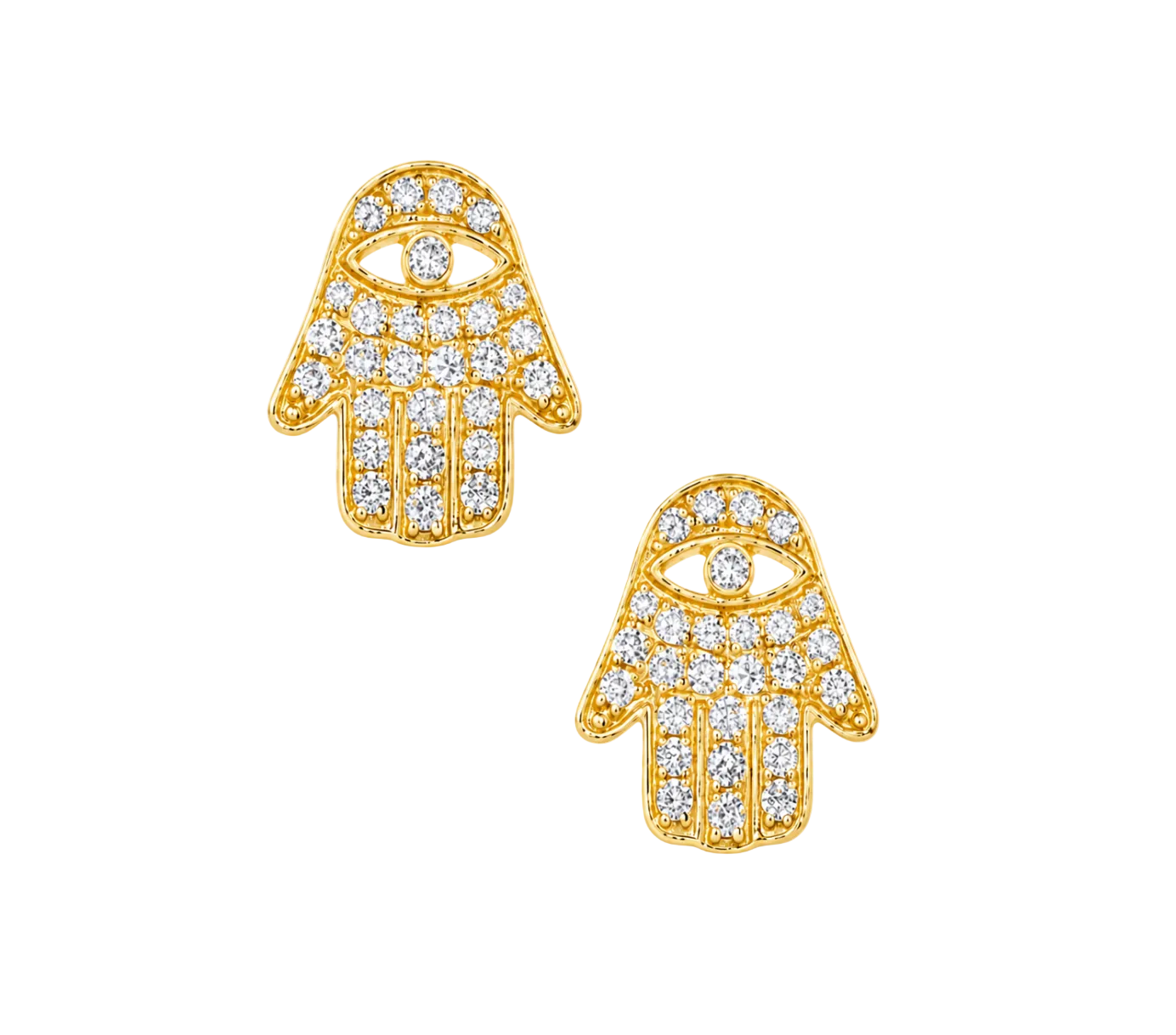 DIAMOND HAMSA STUDS