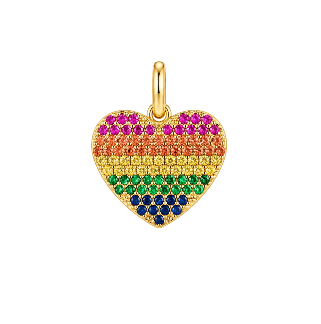 RAINBOW HEART CHARM