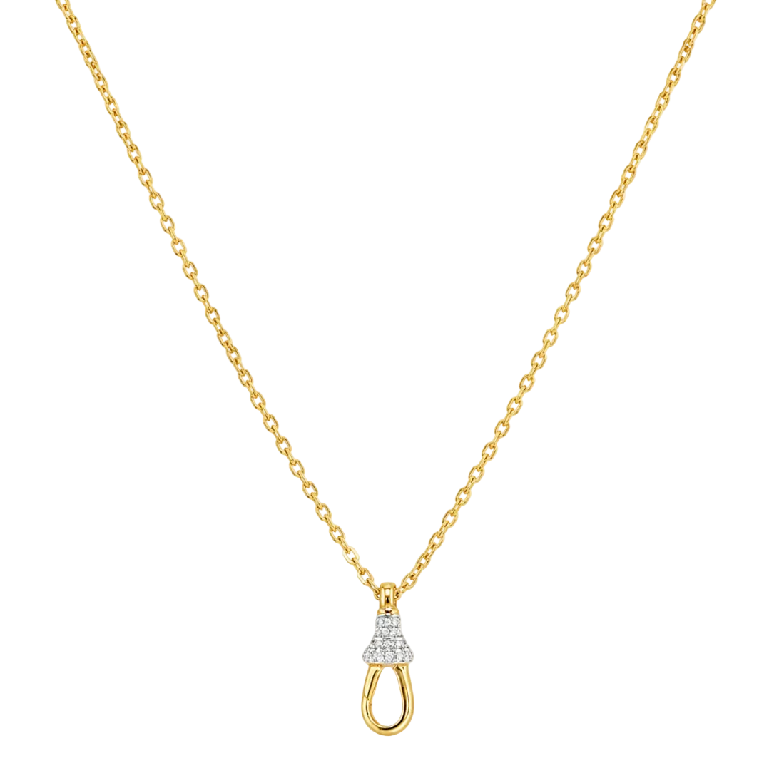 DIAMOND CLIP CHARM NECKLACE