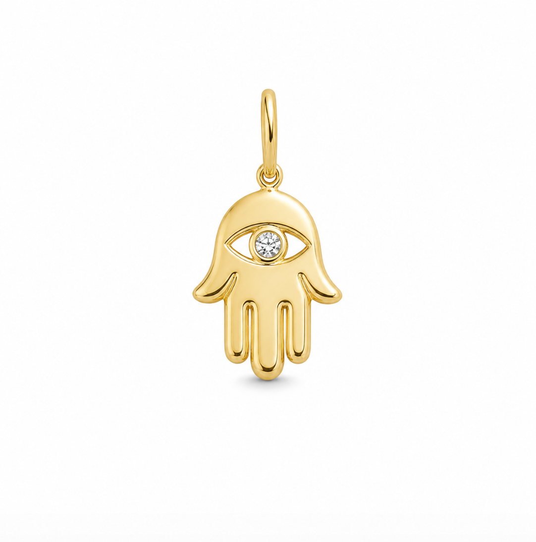 DIAMOND EYE HAMSA CHARM