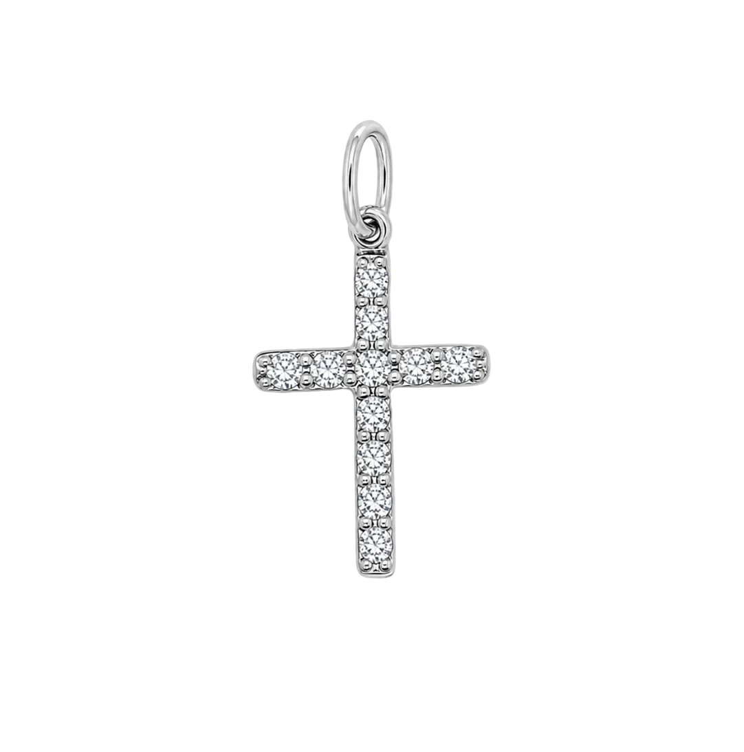 DIAMOND CROSS CHARM