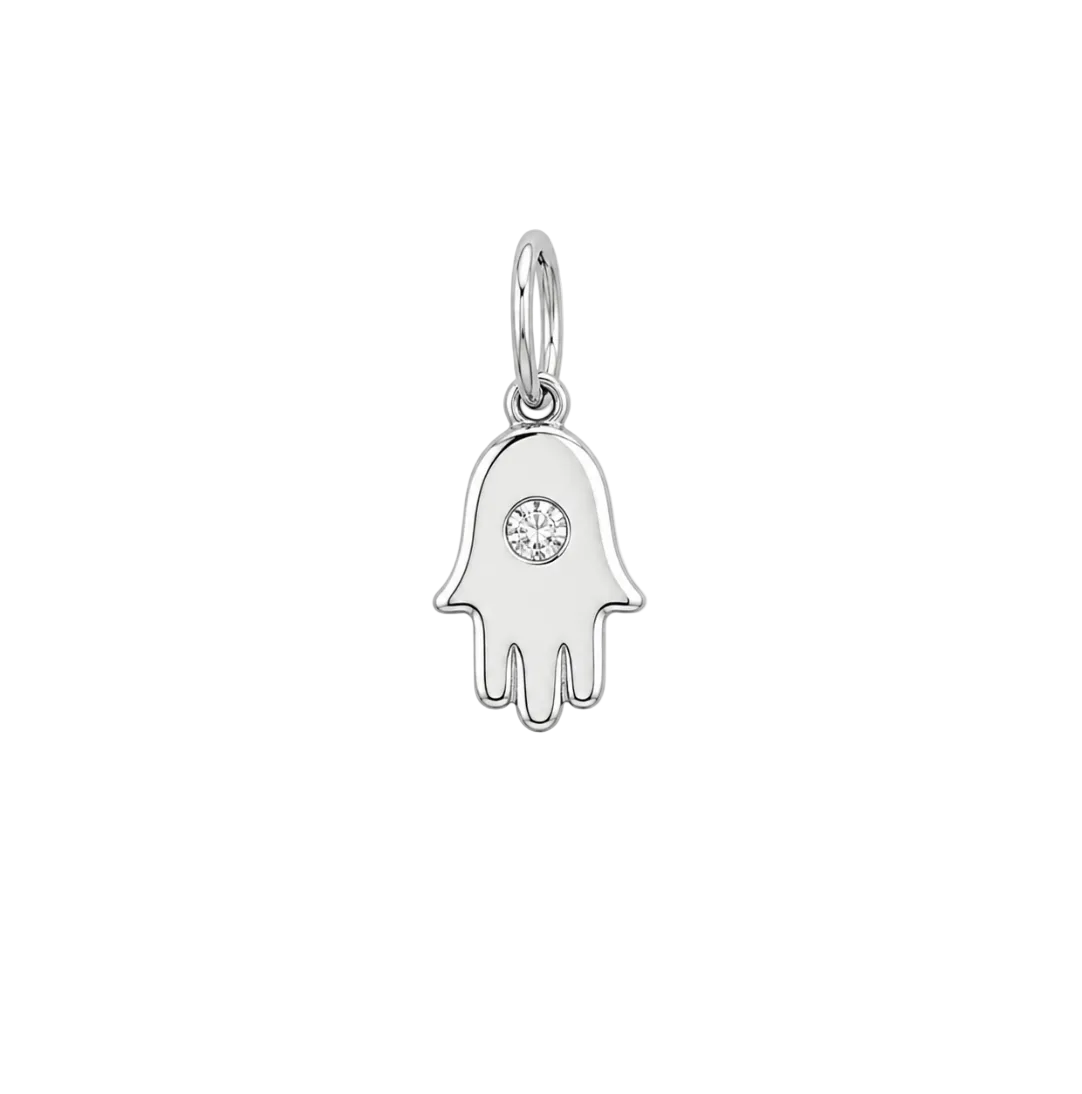 MINI DIAMOND EYE HAMSA CHARM