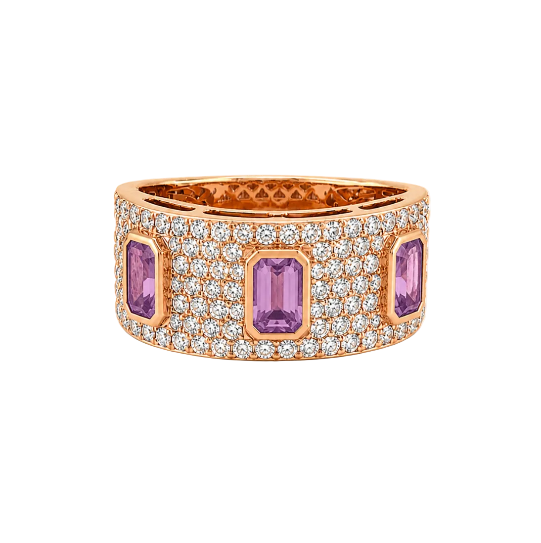 PINK SAPPHIRE & DIAMOND RING