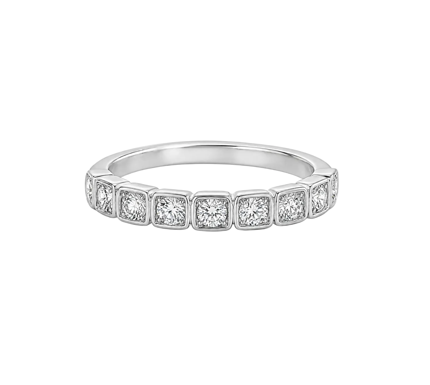 SQAURE BEZEL DIAMOND BAND