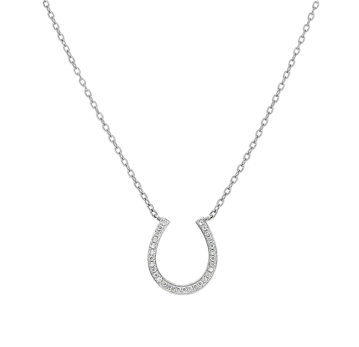 MEDIUM DIAMOND HORSE SHOE NECKLACE