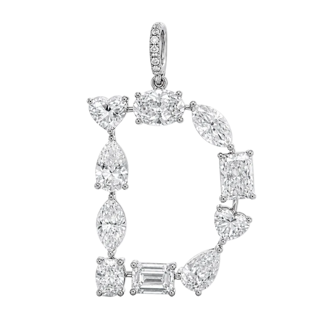 LAB DIAMOND INITIAL CHARM