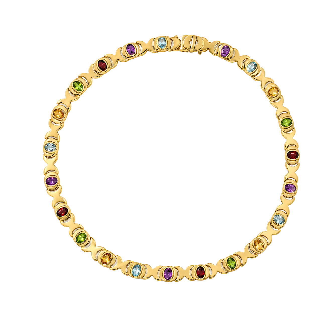 MULTI COLOURED STONE NECKLACE