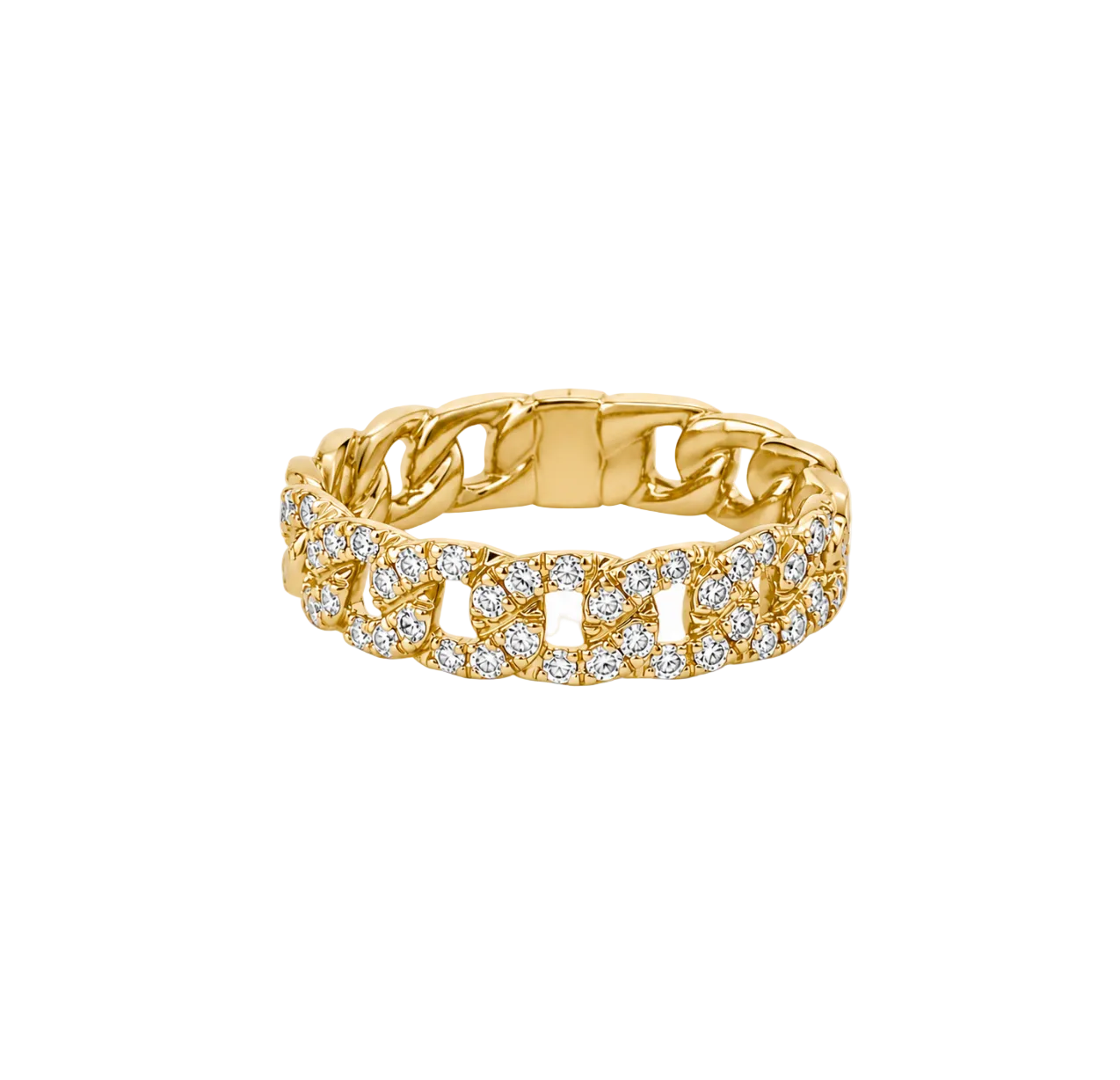 DIAMOND CUBAN LINK RING