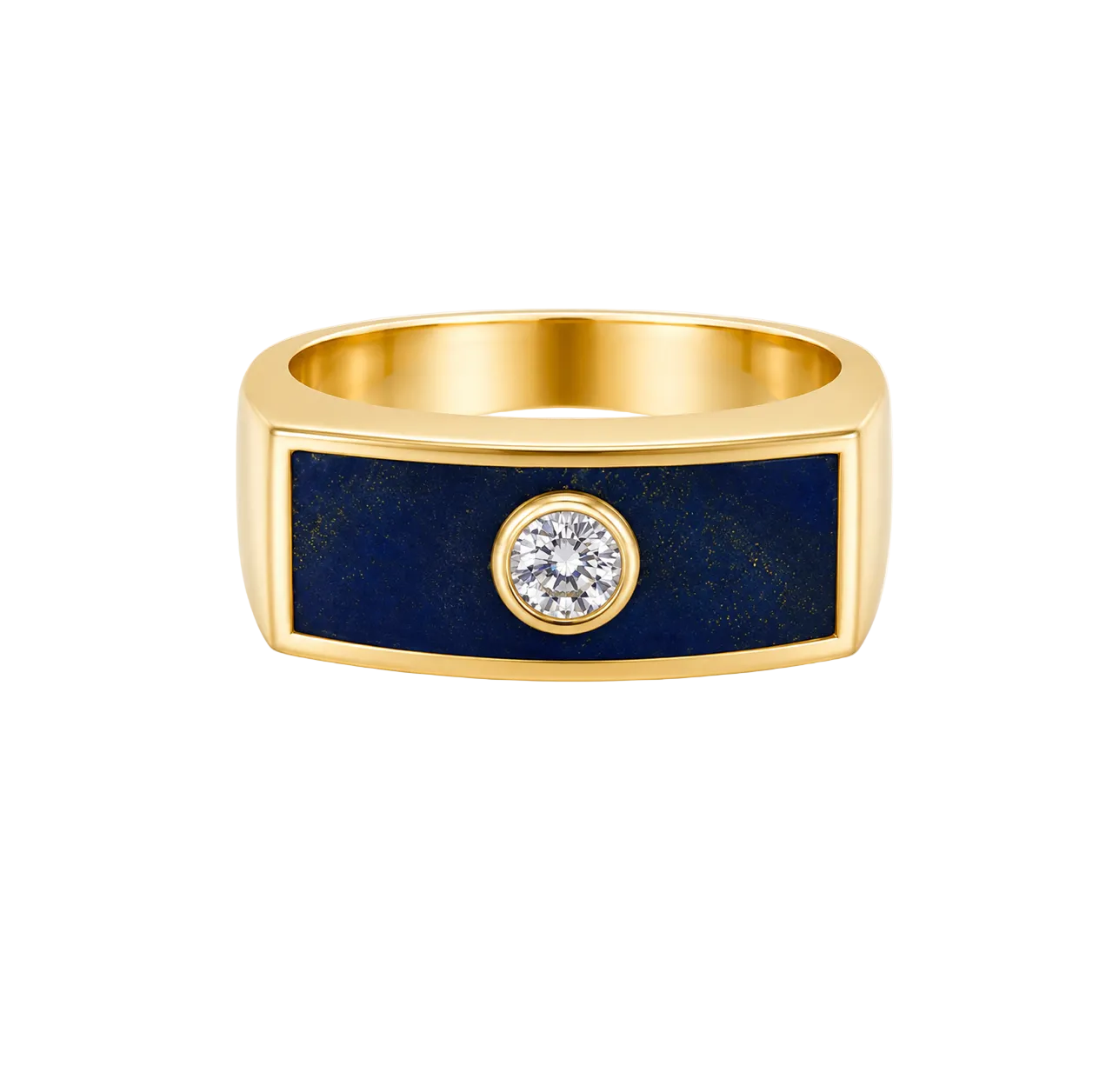 LAPIS DIAMOND MENS RING