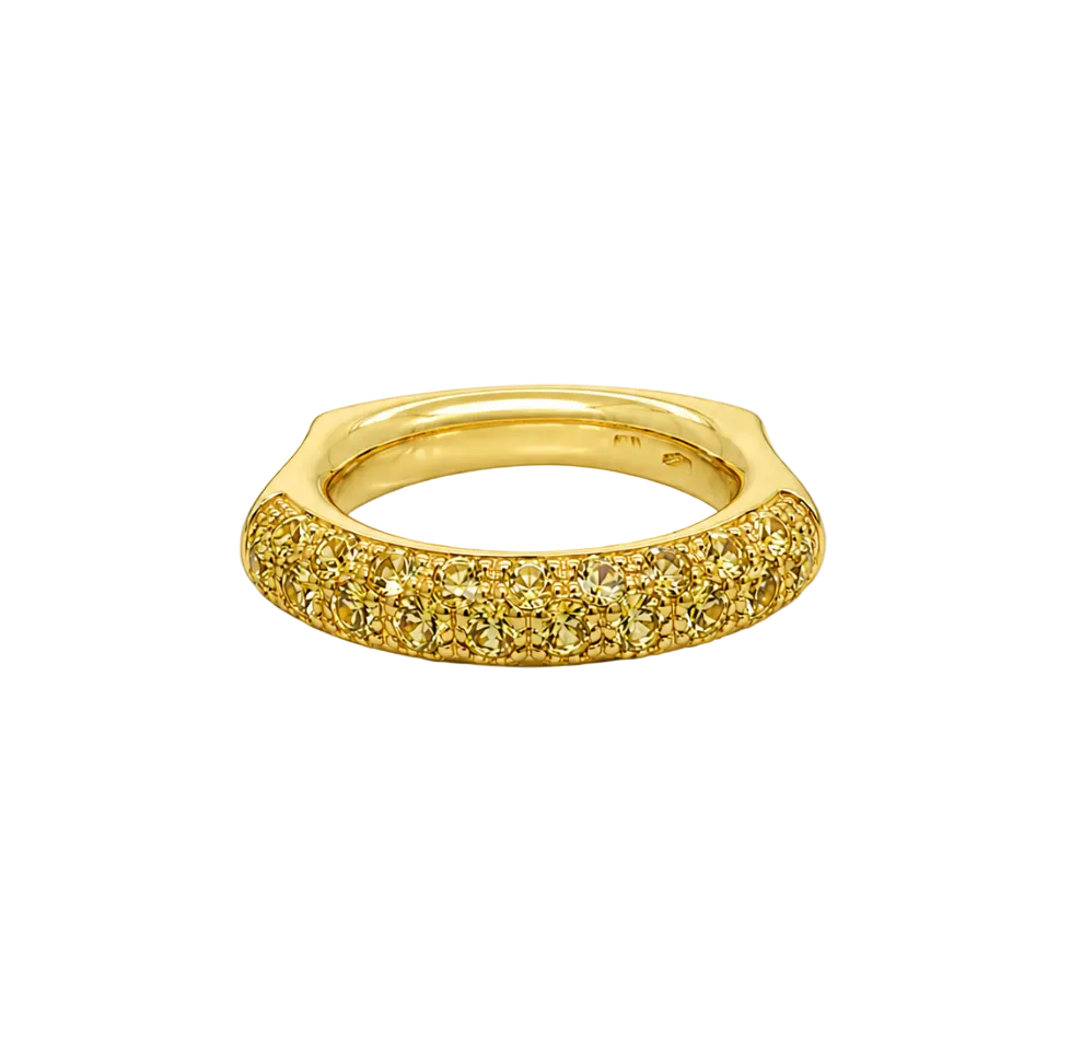 YELLOW SAPPHIRE PAVÉ BAND