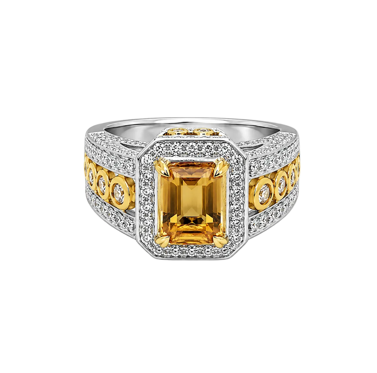 CITRINE & DIAMOND RING