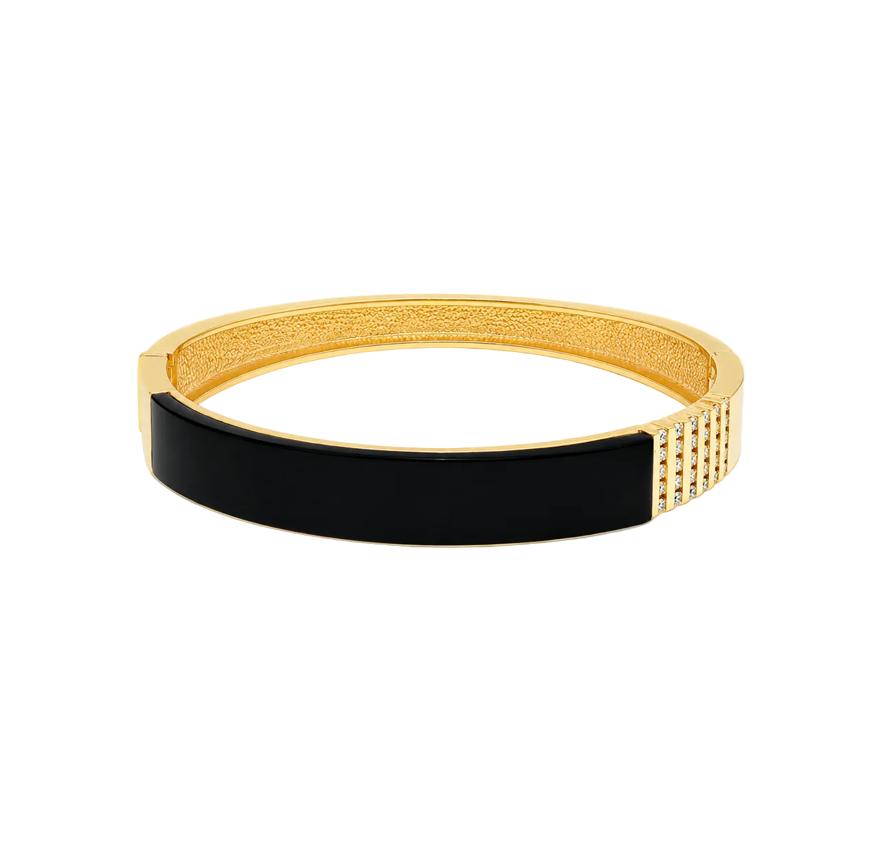 BLACK ONYX & DIAMOND BANGLE