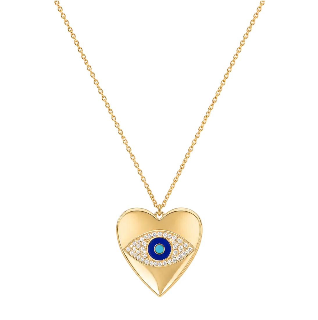 EVIL EYE HEART NECKLACE