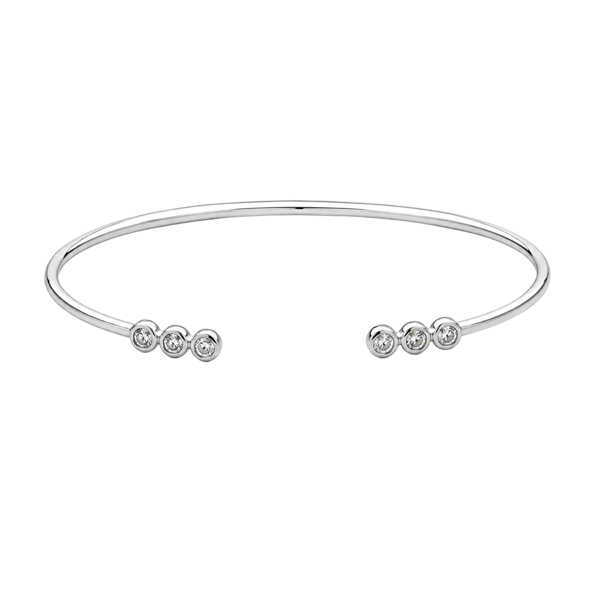 TRIPLE DIAMOND STATION OPEN BANGLE