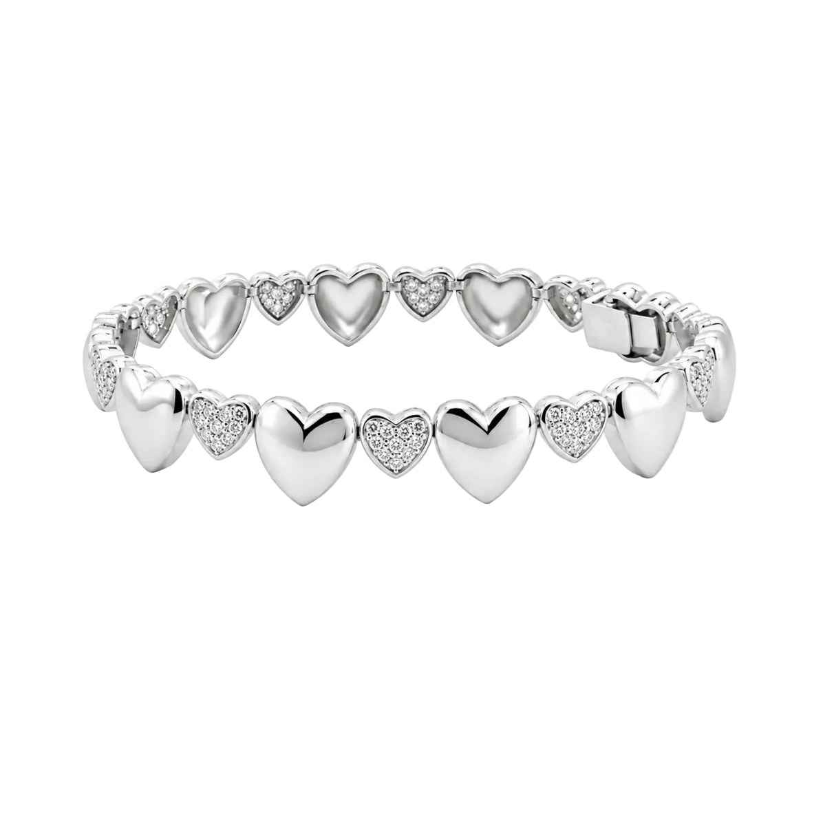 ALTERNATING DIAMOND HEART BRACELET