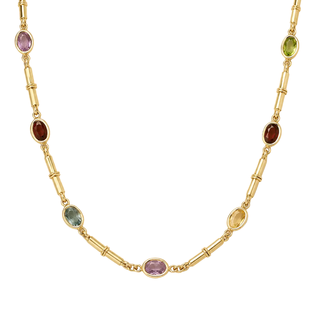 MULTI COLOURED STONE NECKLACE