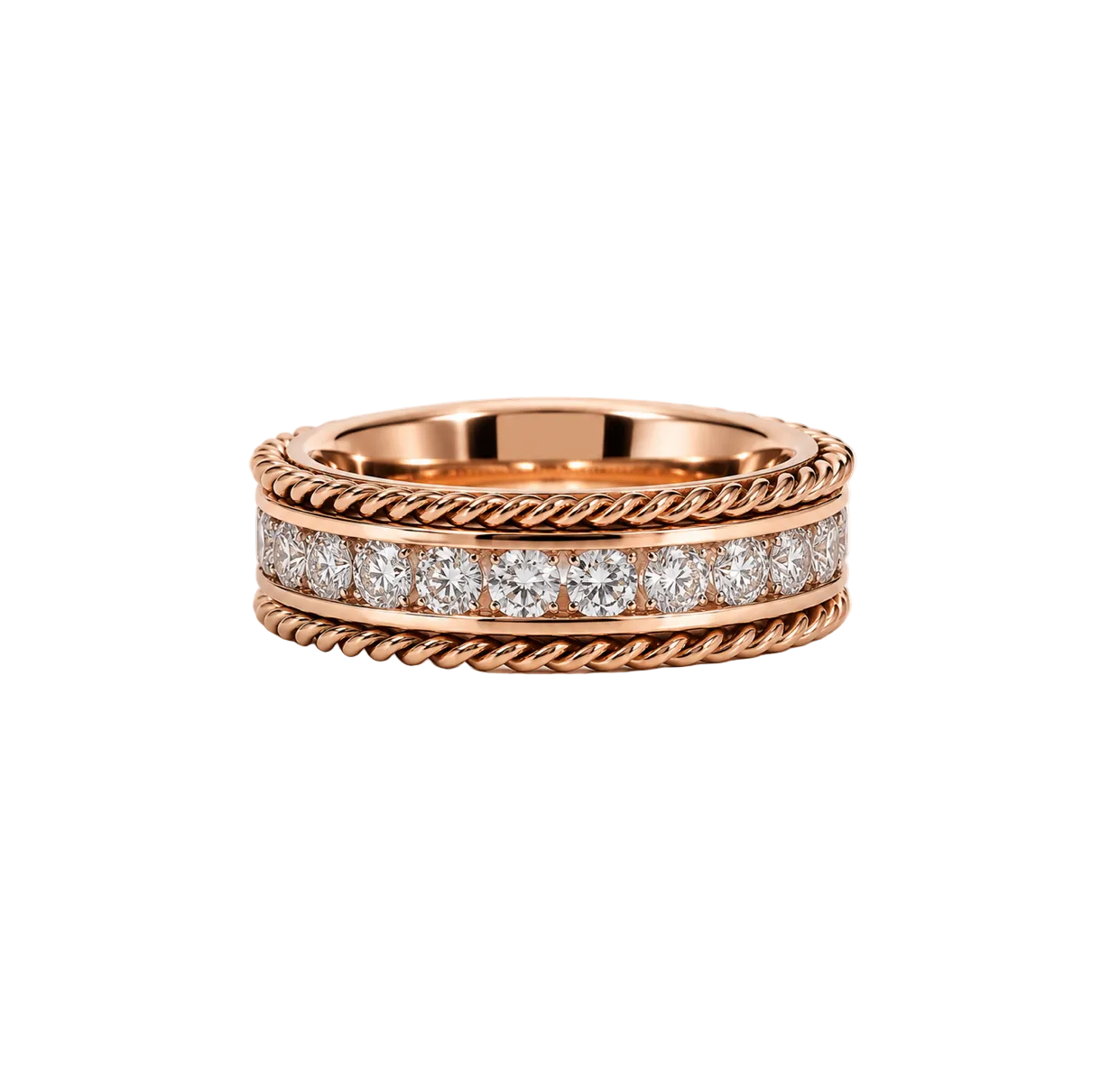DIAMOND ROPE BAND RING