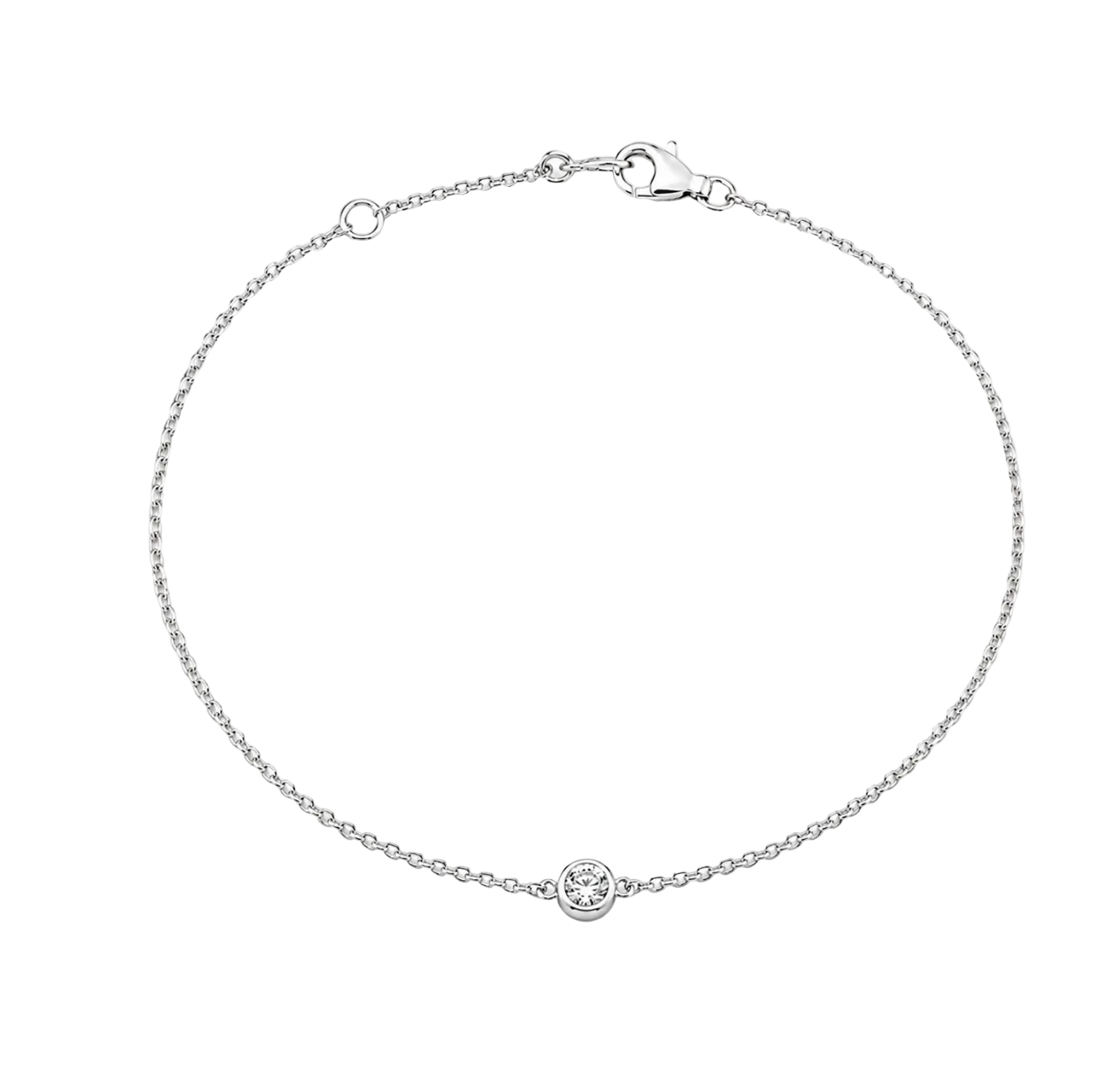 LAB DIAMOND BEZEL SET BRACELET