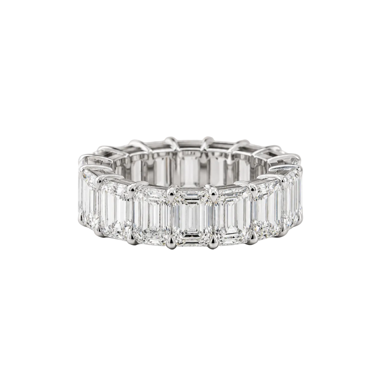 EMERALD CUT DIAMOND ETERNITY BAND
