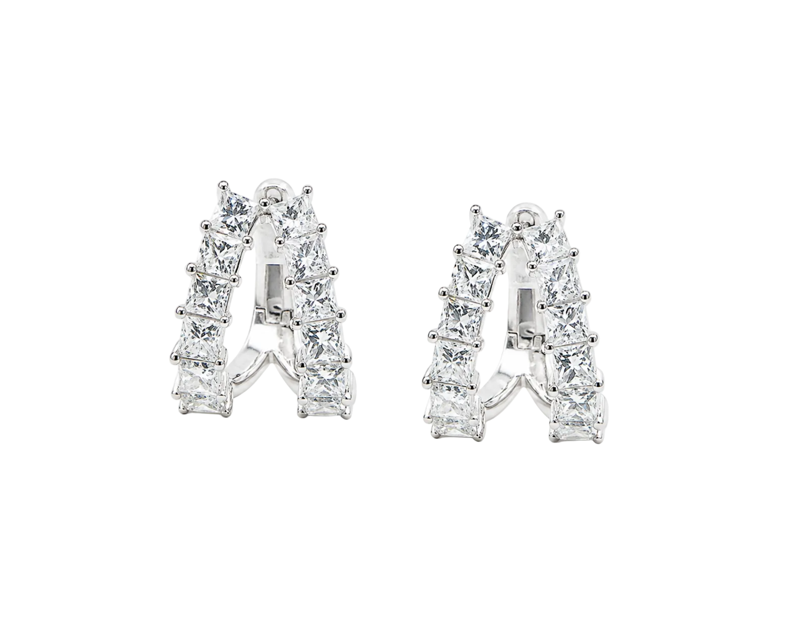PRINCESS CUT DIAMOND HUGGIES