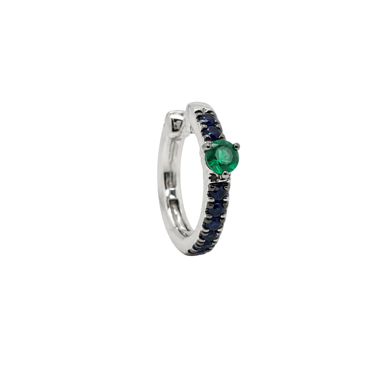 EMERALD & BLUE SAPPHIRE EAR CUFF