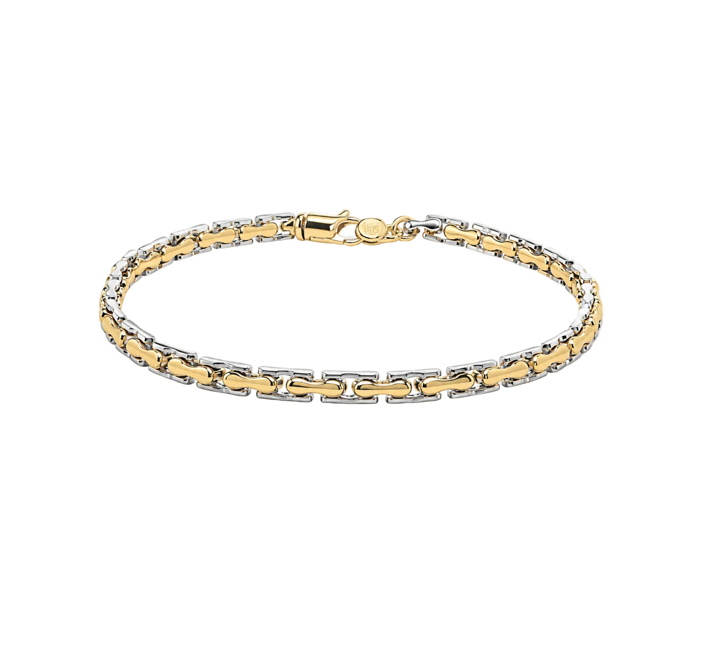 TWO TONE GOLD LINK BRACELET