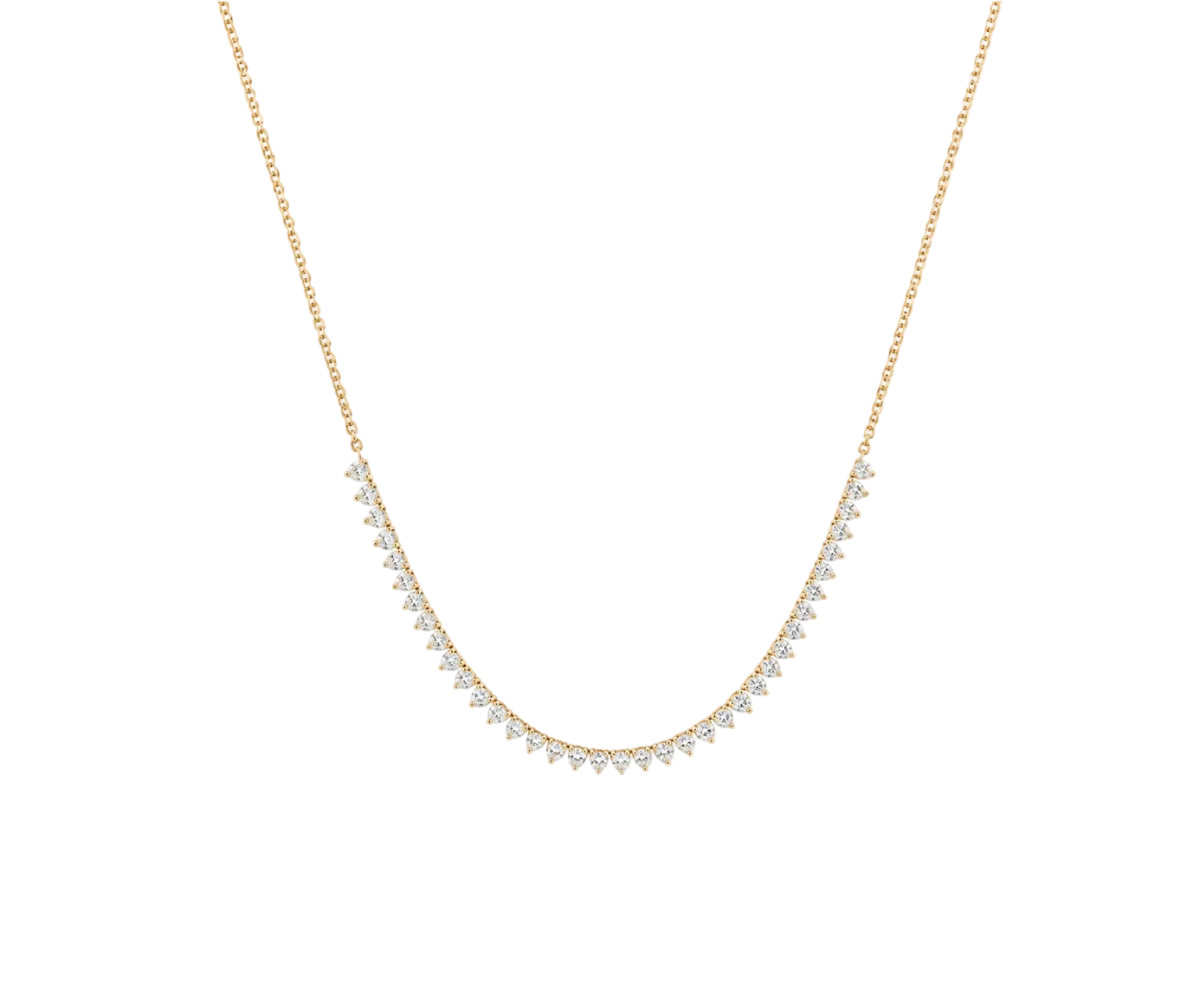 3 CLAW DIAMOND SECTION NECKLACE