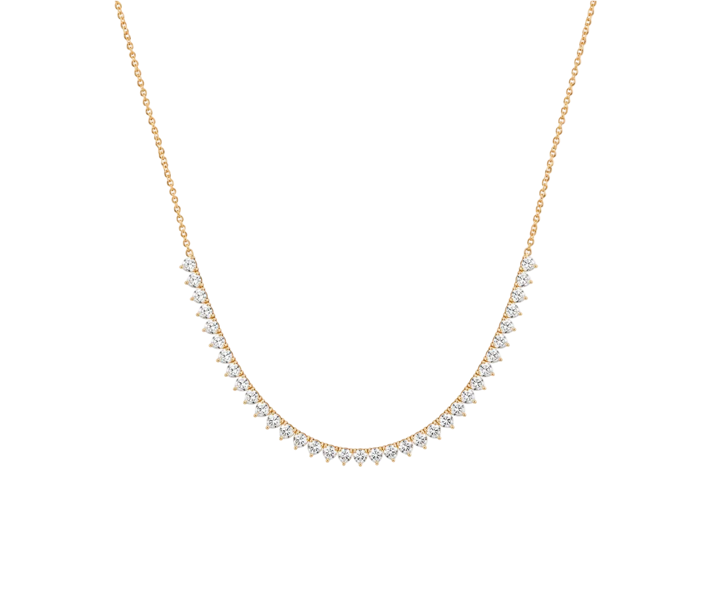 3 CLAW DIAMOND SECTION NECKLACE