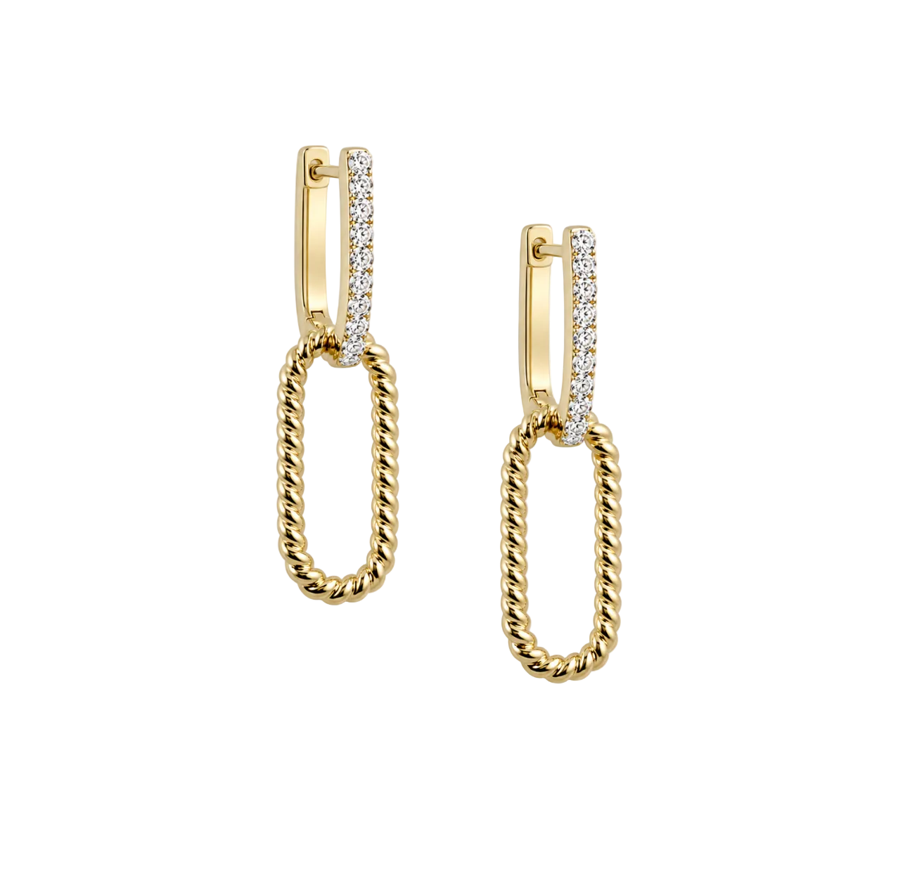ROPE LINK & DIAMOND HUGGIES