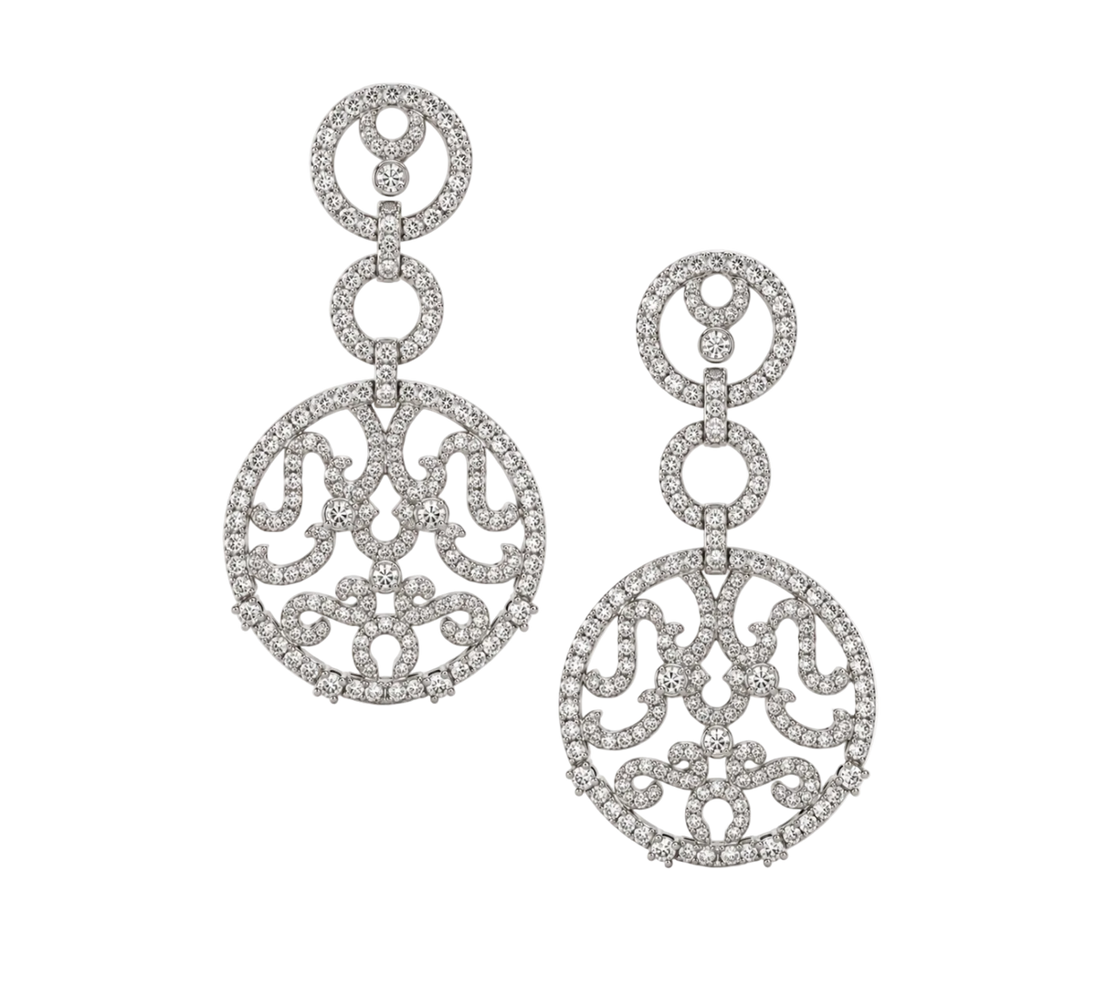 DIAMOND CHANDELIER DROP EARRINGS