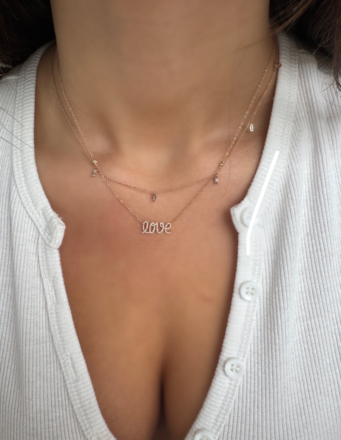 DIAMOND LOVE NECKLACE