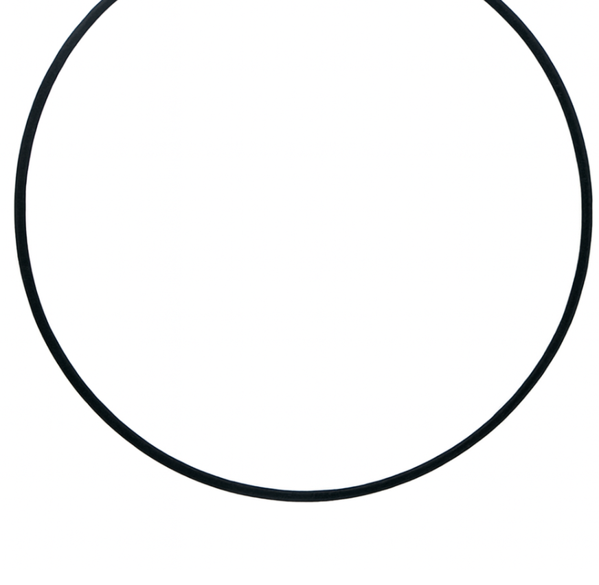 THIN BLACK LEATHER CORD CHOKER