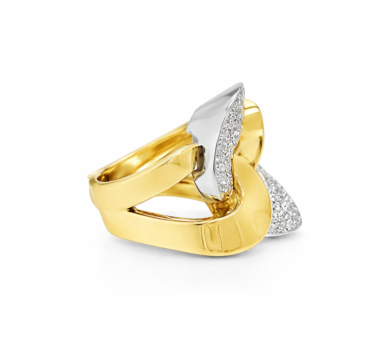 CHUNKY DIAMOND KNOT RING