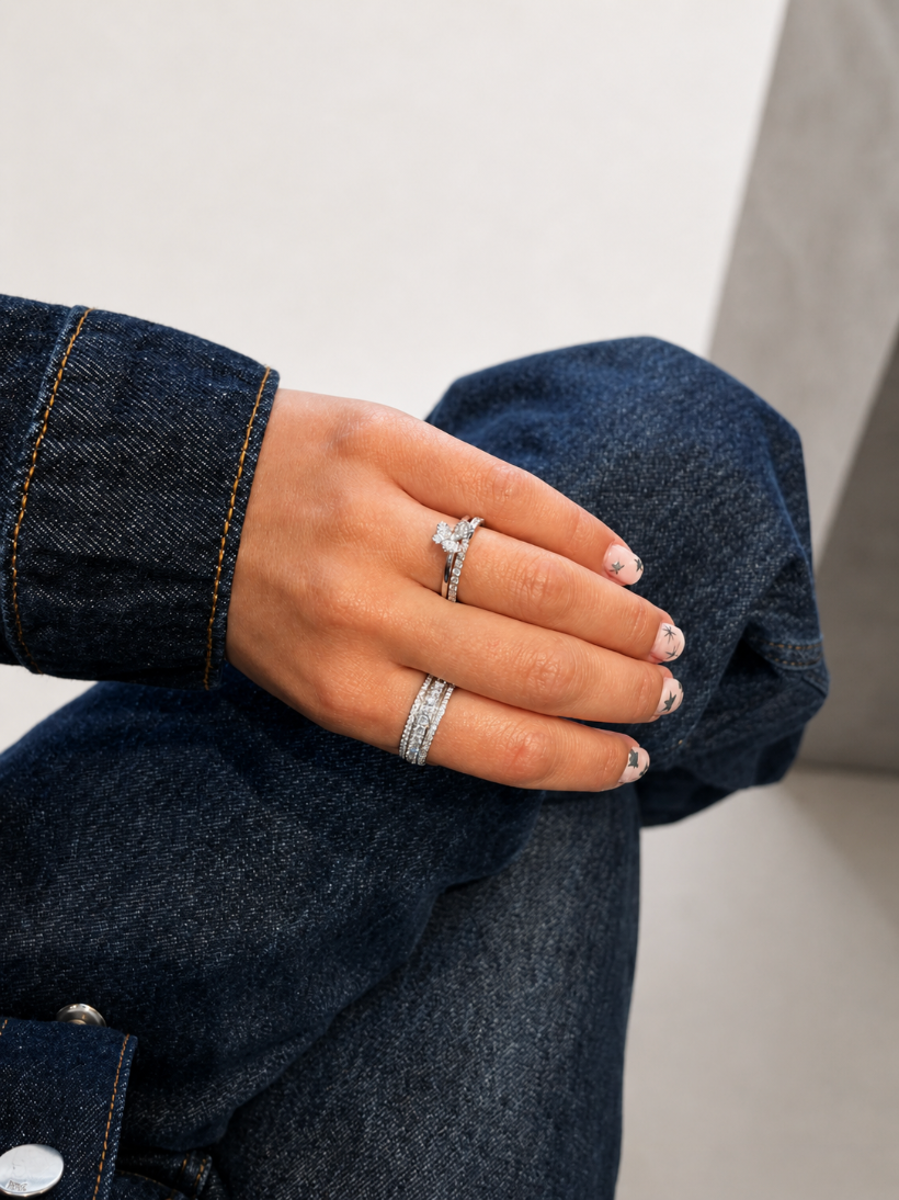 DIAMOND FLOWER RING