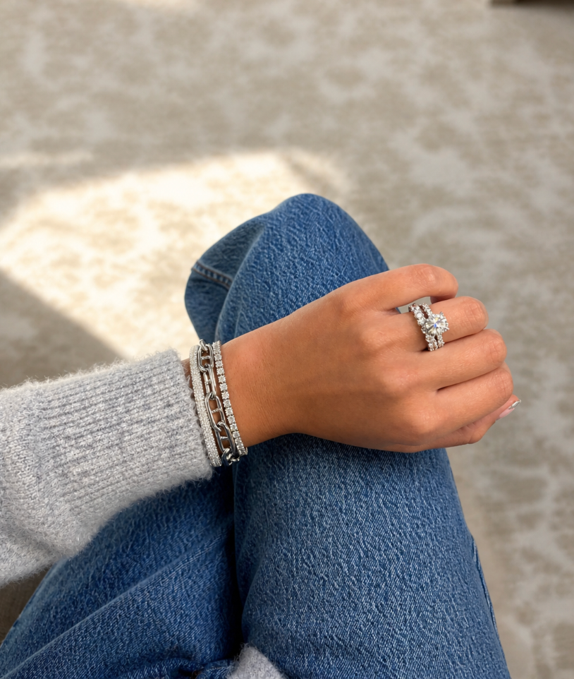 DOMED PAVÉ DIAMOND BANGLE
