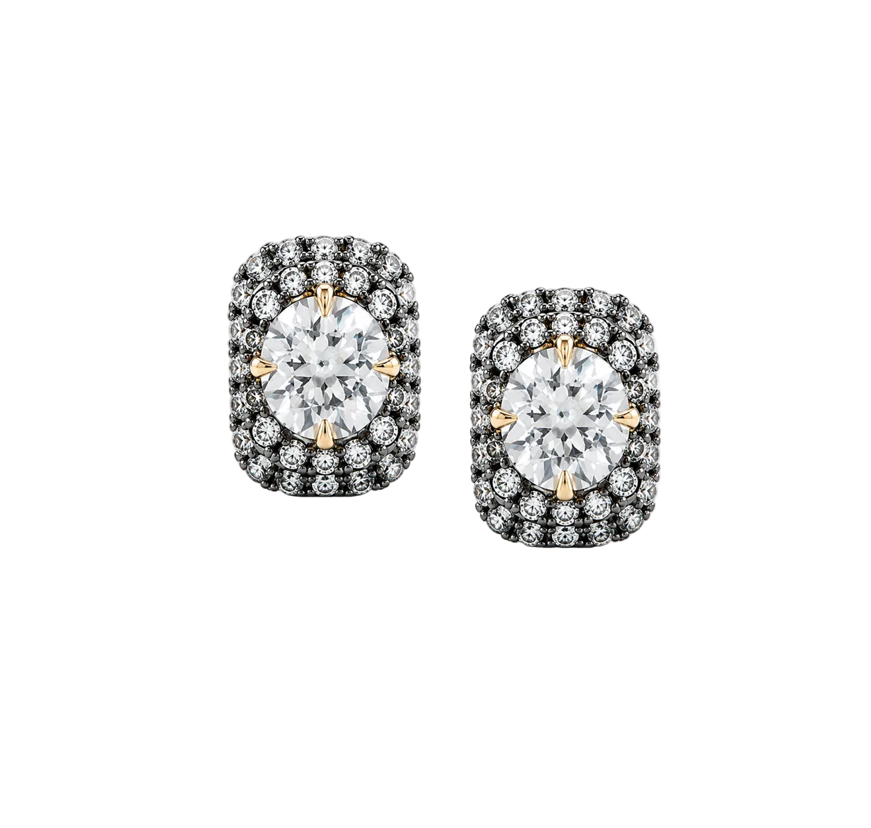 LAB BLACK RHODIUM DIAMOND STUDS