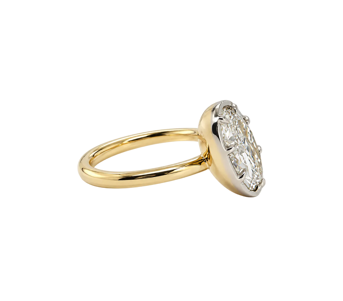 MOVAL DIAMOND TWO TONE RING