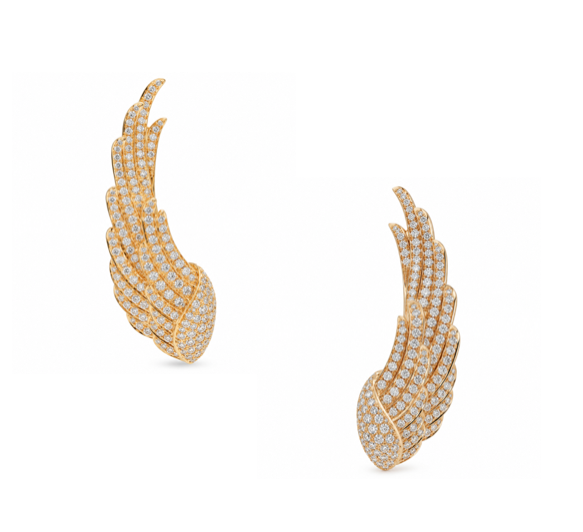 DIAMOND ANGEL WING EARRINGS