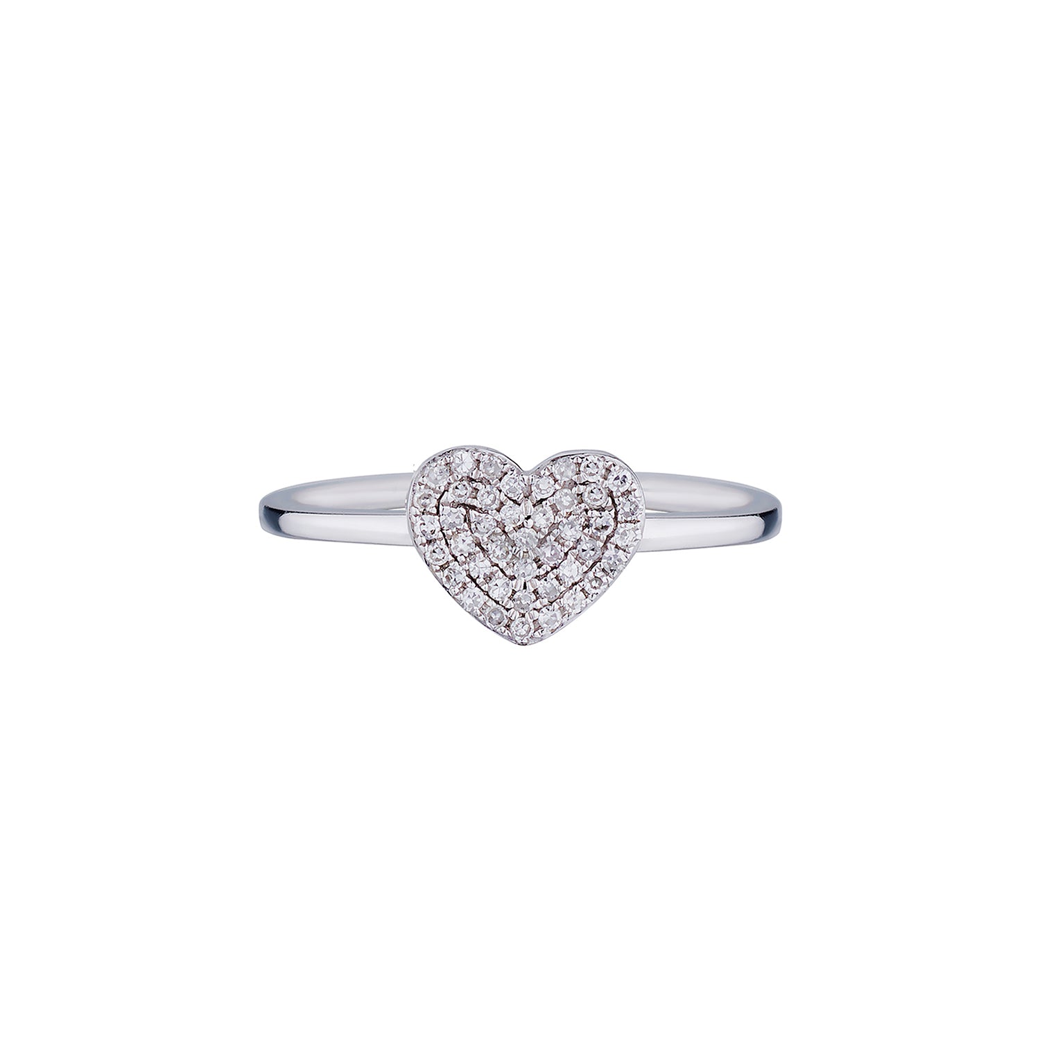 PAVÉ DIAMOND HEART RING