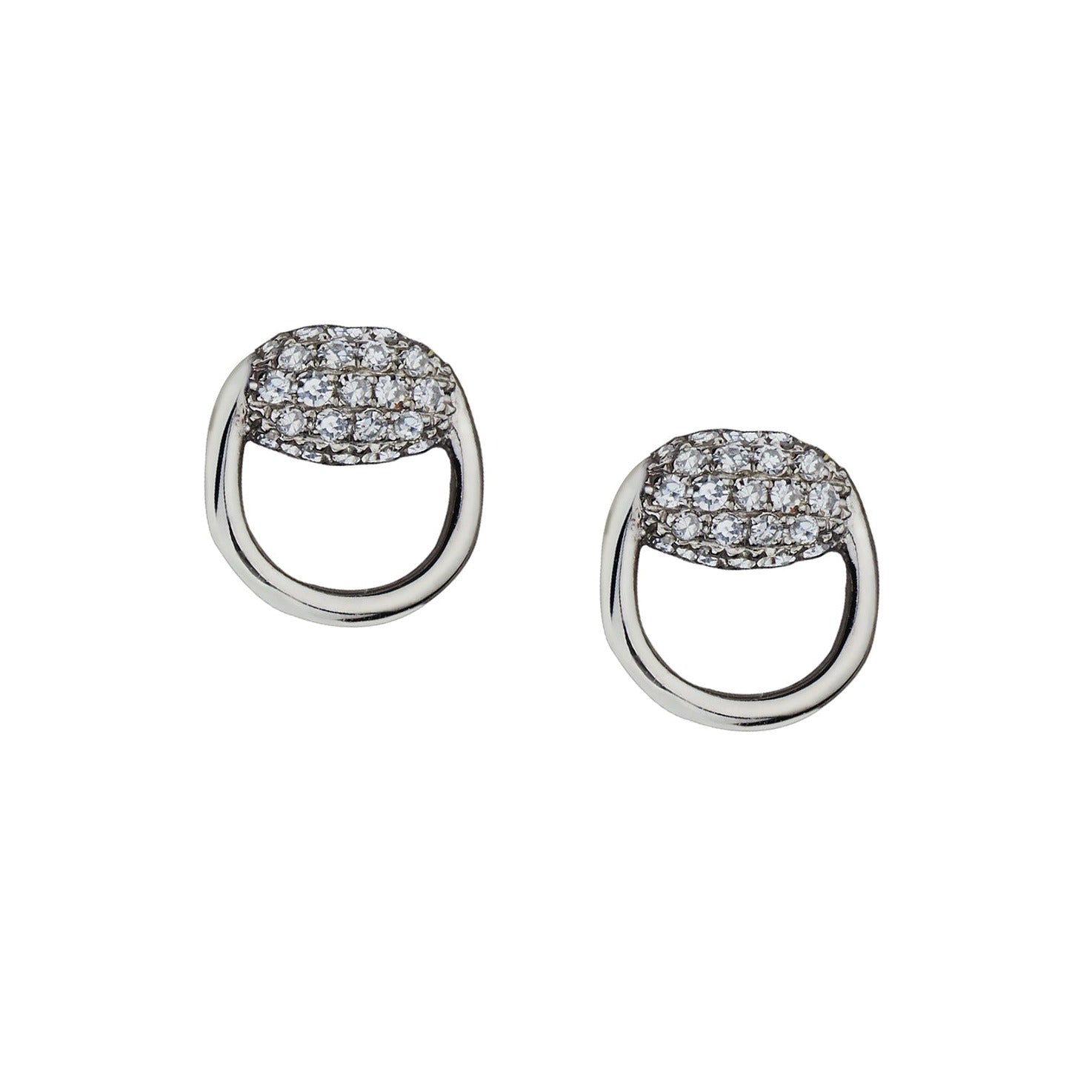 PAVÉ DIAMOND STIRRUP STUDS