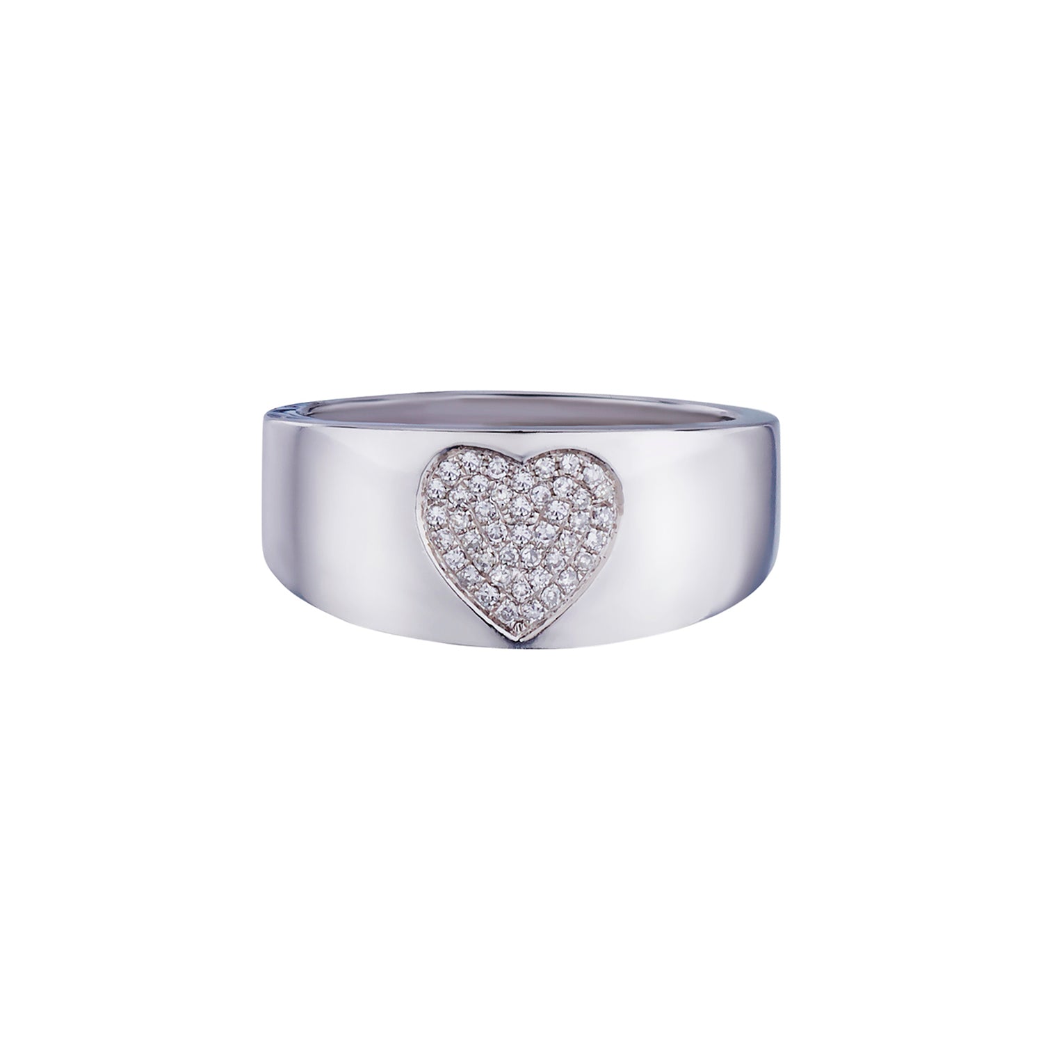 PAVÉ DIAMOND HEART BAND